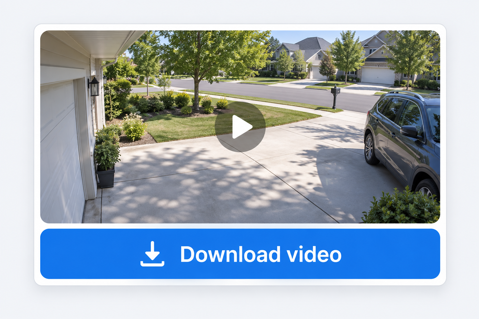 Illustration of a video clip with a prominent Download video button